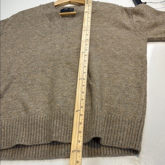 Mango Brown V-Neck Sweater Relaxed Fit Women's Size Extra Small - Picture 5 of 6